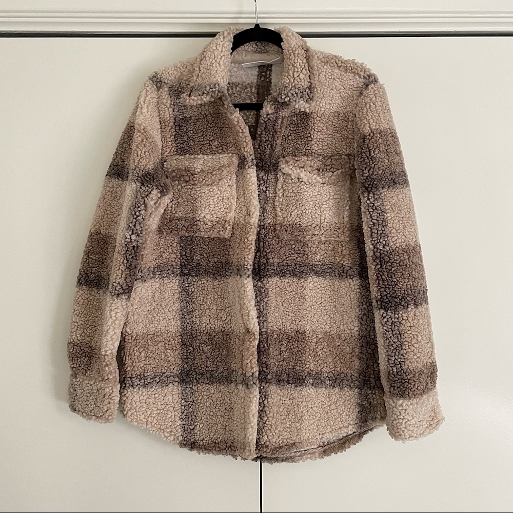 Bb Dakota Plaid Sherpa Shacket